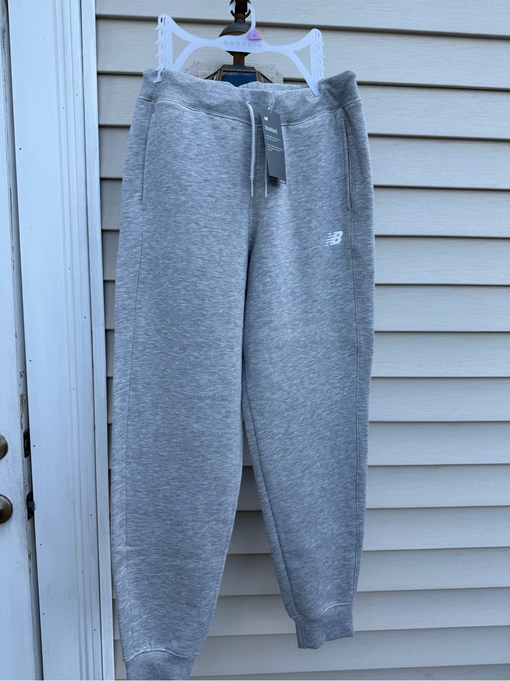 New Balance Light Gray Fleece Track Joggers